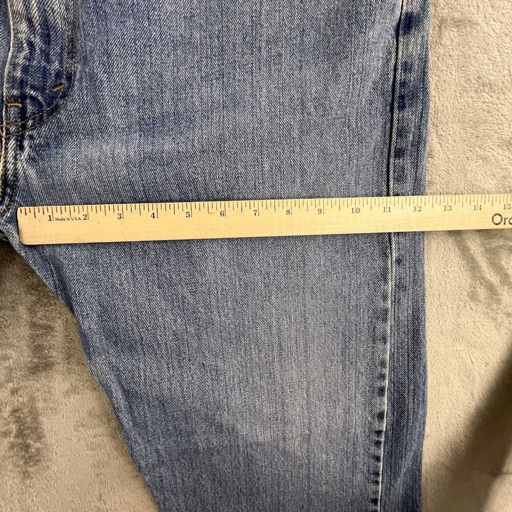 Levis 505 Jeans Mens 38x30 Blue Denim Medium Wash Straight Fit Button Fly Y2K - Picture 11 of 16